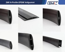 H-Profil EPDM  Voll Gummi